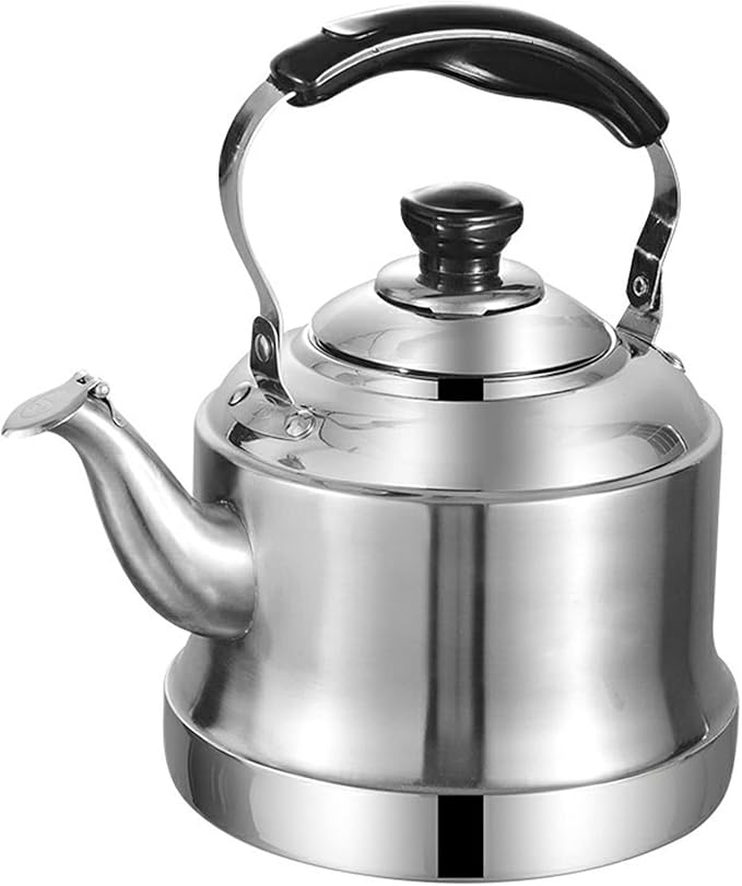 Tea kettle, 1.6 Quart Food Grade 304 Stainless Steel Tea Kettle for Stove top Whistling Teapot with Cool Touch Ergonomic Handle, Suitable for All Heat Sources(1.5L)