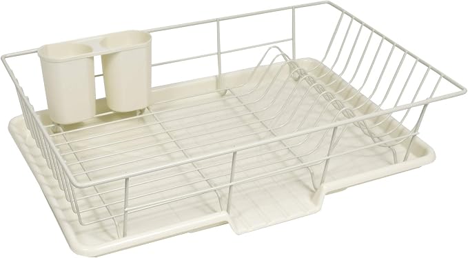 Sweet Home Collection Space-Saving 3-Piece Dish Drainer Rack Set: Efficient by SweetHomeCollection