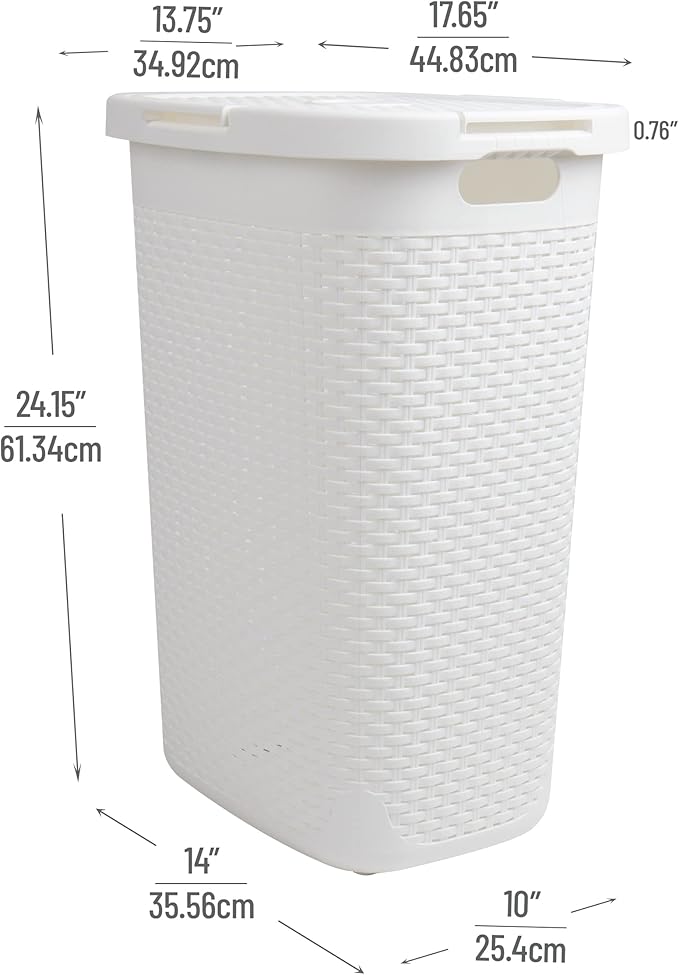 Mind Reader Slim Laundry Hamper - Image 3