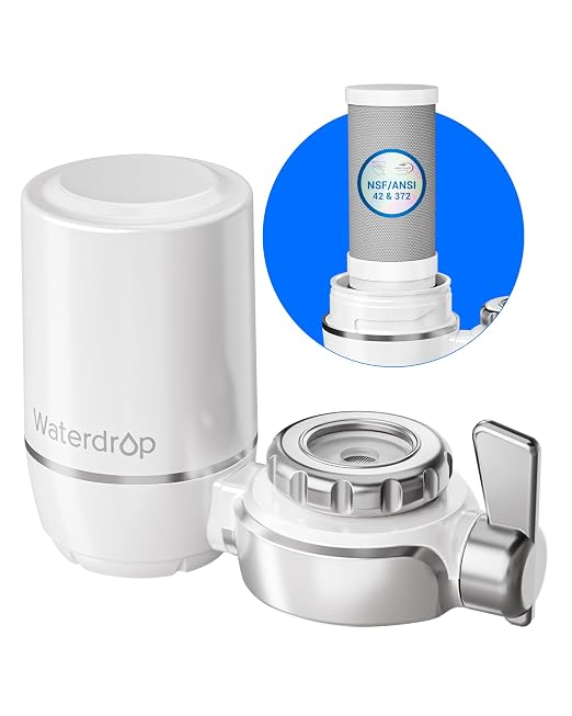 Waterdrop FC-01 Water Filter for Sink Faucet, 320 Gallons | Reduces Chlorine by Waterdrop