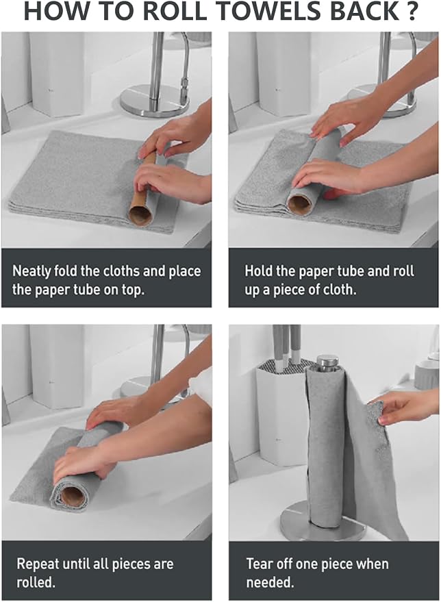 Fantasticlean Microfiber Cleaning Cloth Roll- 60 Sheets, Tear-away Microfiber - Image 8