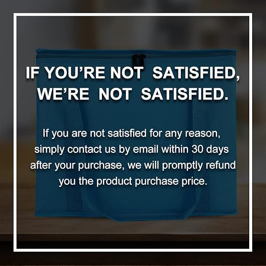Bodaon 4-Pack Insulated Reusable Grocery Shopping Bag, X-Large Frozen Food Cold, Cooler Bags, Insulated Food Delivery Bag, Blue