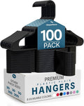 Utopia Home Plastic Hangers 100 Pack – Space Saving Clothes Hanger Black | by UTOPIAHOME