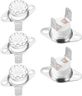 uxcell KSD301 Thermostat 170°C/338°F 10A Normally Closed N.C Adjust Snap Disc Temperature Switch for Microwaves,Oven,Coffee Maker 5pcs,Ceramic Material