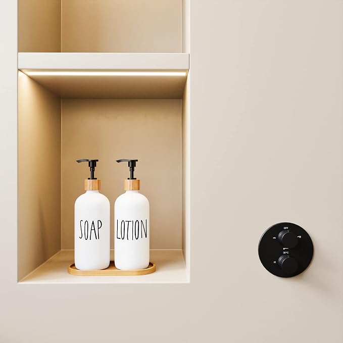 Dish Soap Dispenser for Kitchen, Glass Hand Soap Dispenser, Modern Farmhouse - Image 4
