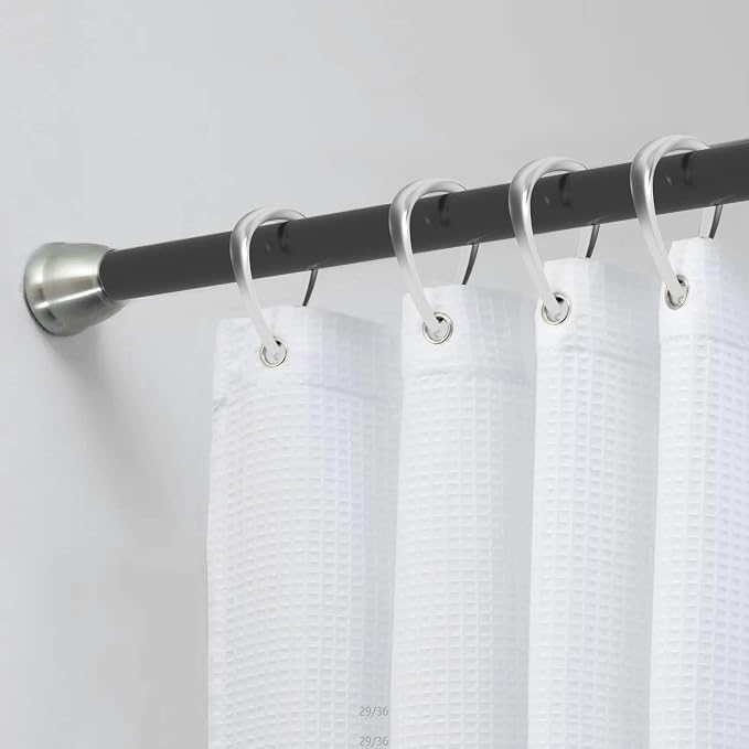 Top-spring Clear Shower Curtain Hooks 12Pcs Drop Shaped Hooks - Image 3