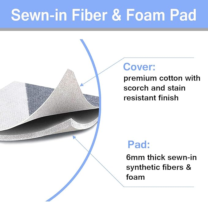 SheeChung 12.5"x32" Small Ironing Board Cover and Pad, Extra Thick Padding - Image 5