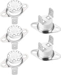 uxcell KSD301 Thermostat 160°C/320°F 10A Normally Closed N.C Adjust Snap Disc Temperature Switch for Microwaves,Oven,Coffee Maker 5pcs,Ceramic Material
