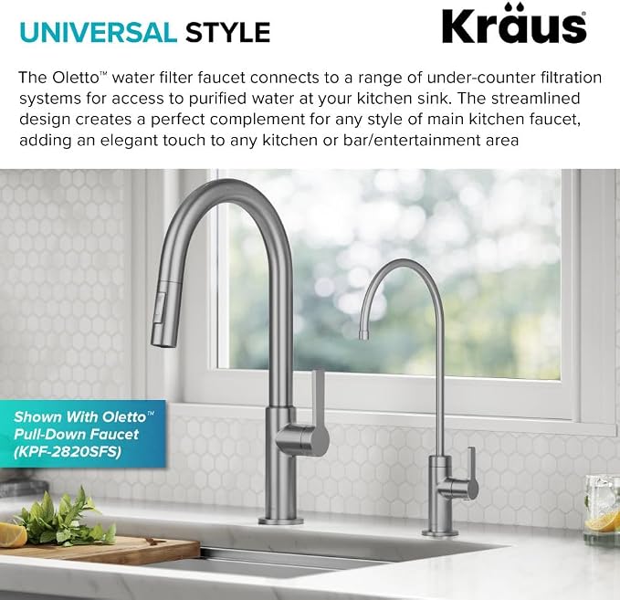 KRAUS Oletto Single Handle Drinking Water Filter Faucet - Image 4