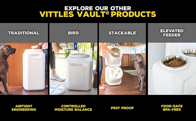 Vittles Vault Vittles Vault Pawprint Food Storage Container + Scoop, 25lbs | - Image 9