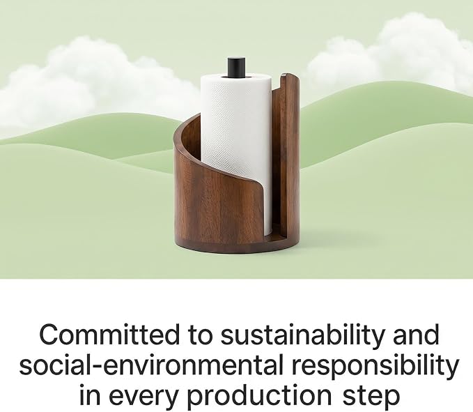 Wooden Paper Towel Holder, for Jumbo Rolls - Image 9
