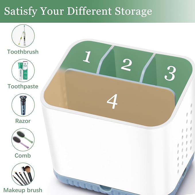 Bathroom Toothbrush Holders, Kids Toothbrush and Toothpaste Holder | Easy To - Image 5