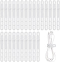Oligei 25 Pcs Silicone Cable Ties, Cable Ties Reusable, High Elasticity Cord by Oligei