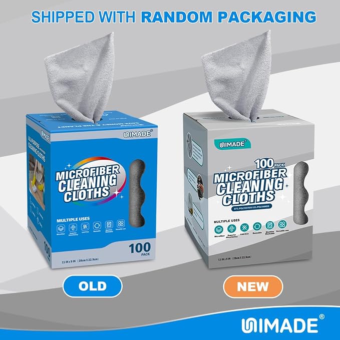 UNIMADE Microfiber Cleaning Cloth, 100 Sheets Microfiber Towels - Image 2