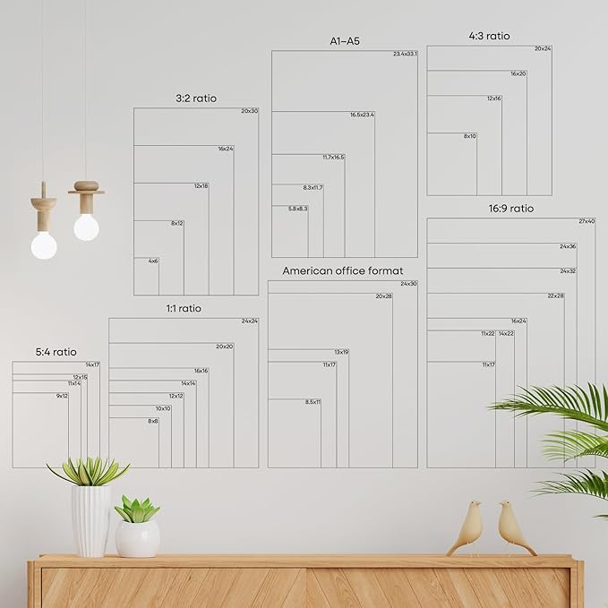 Homeforia 13x19 Picture Frame Rose Gold, High End Metal 13x19 Poster Frames with Mat 11x17 inch Photo, 13 x 19 Rose Gold Frame Matted to 11 by 17 Print, 19x13 Frame, Tempered Glass, Wall Kit, Set of 1