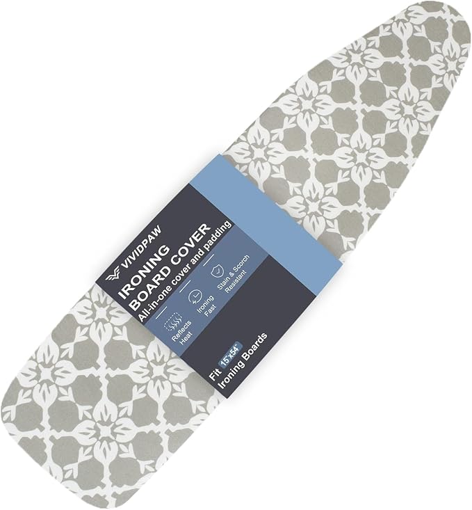 VividPaw Ironing Board Cover and Pad, Standard Size 15x54, Thick Padding by VividPaw