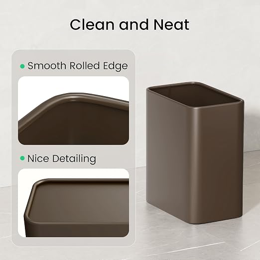 Cesun Small Bathroom Trash Can, 2.1 Gallons, Under Sink Wastebasket, Stainless - Image 5