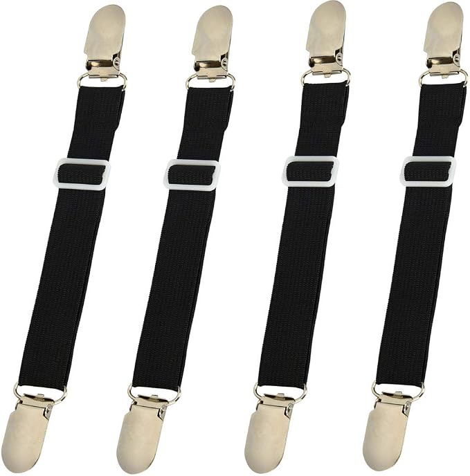 Bed Sheet Clips Straps Sheet Holder Mattress Clips, Adjustable Elastic Bed - Image 7