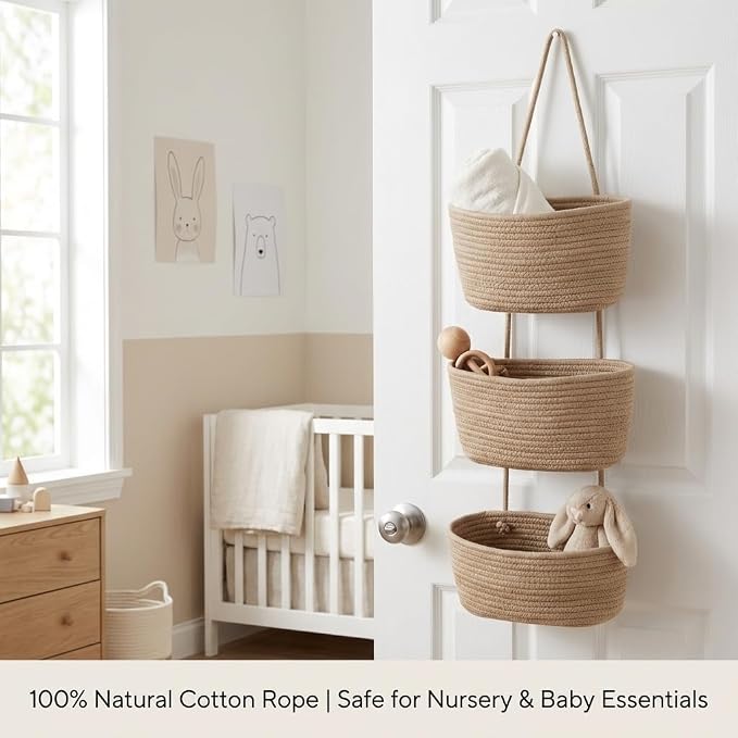 Hanging Wall Basket, Over the Door Hanging Basket - Image 9