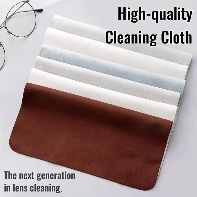 10 Pack Microfiber Chamois Cleaning Cloths, Safety &Scratch-Free Lens Cleaning - Image 2