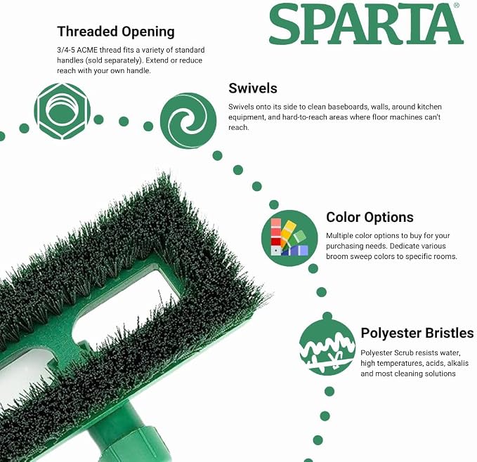 SPARTA 3638831EC09 Polyester Rectangle Scrub Brush, Floor Brush, Cleaning Brush - Image 5