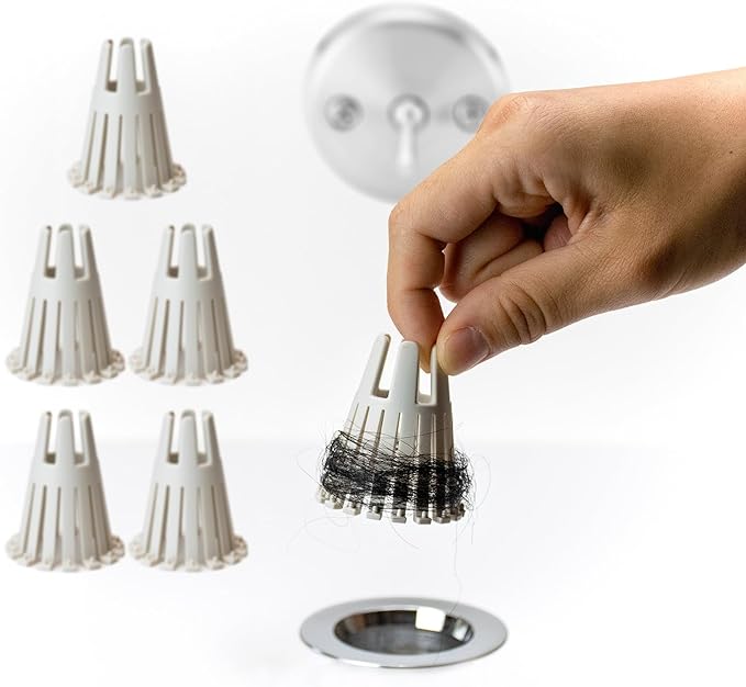 TubClaw 5-Pack Hair Catcher Strainer Drain Protector Trap by HairClaw