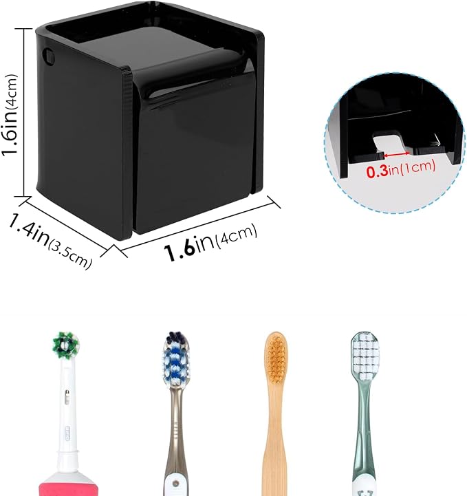 2 PCS Toothbrush Holder Wall Mounted - Image 2