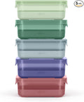 Ello 3.7 Cup Plastic Meal Prep Containers, 5 Pack, Everest | Set of 5 leakproof by Ello