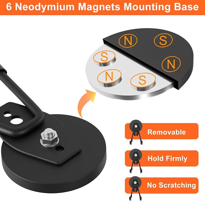 ENUODA Strong Magnetic Hooks Heavy Duty Upgraded Large Magnets - Image 3