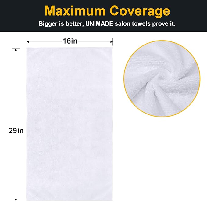 Salon Towels 24 Pack, Super Soft Microfiber Hand Towel | Highly Absorbent - Image 2