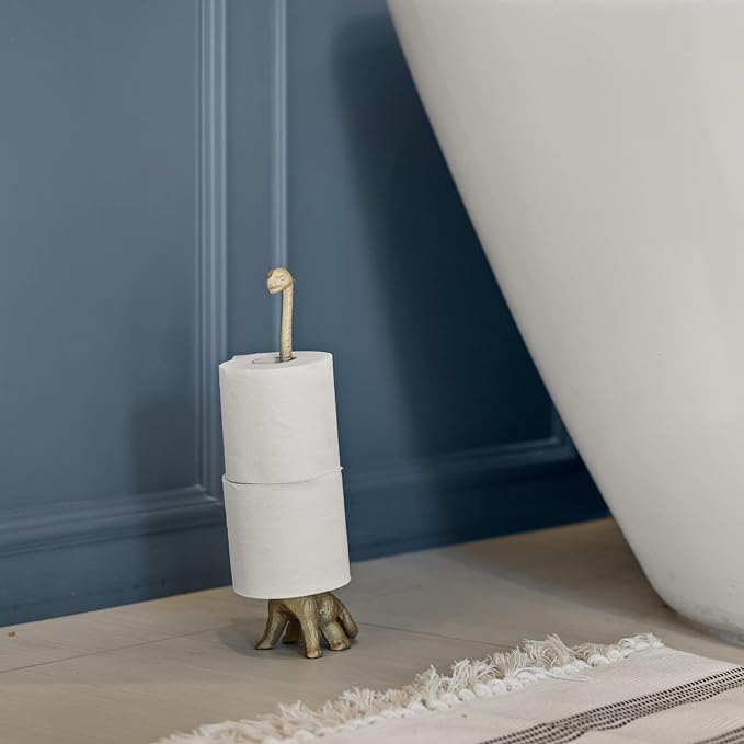 WallCharmers Gold Paper Towel Holder, Metal Toilet or Kitchen Paper Holder - Image 8