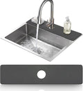 LOPNUR Cuttable Faucet Mat for Kitchen Sink, Long 24x5.5 Inch, Dark Grey | by LOPNUR