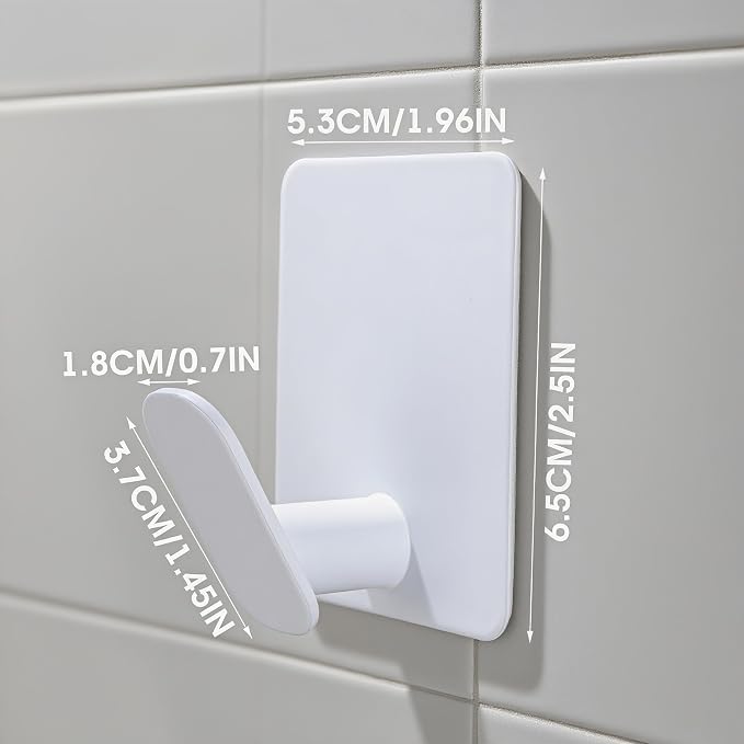 Adhesive Towel Hooks, SUS 304 Steel No Drill Shower Hooks - Image 5