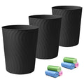 YGJT Small Trash Can, 3 Pack 1.8 Gallons Bathroom Trash Can by YGJT