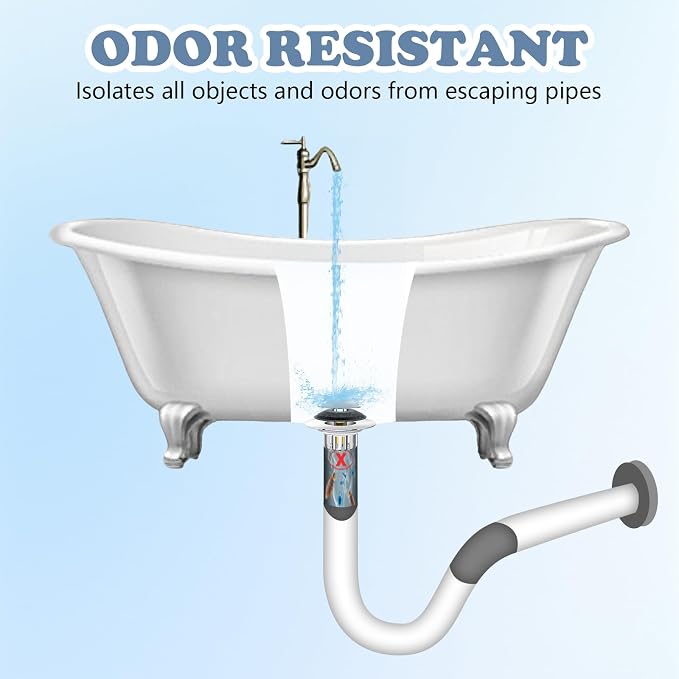 Universal 3 in 1 Bathtub Drain Stopper Bathtub Drain Hair Catcher, Pop-up Tub - Image 4