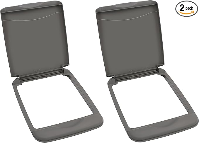 Rev-A-Shelf 35 Qt Under Sink Garbage Can Lid, Kitchen and Bathroom Cabinet, Replacement Plastic Trash Bin Lid Only, Gray, RV-35-LID-13-1-40, 2 Pack