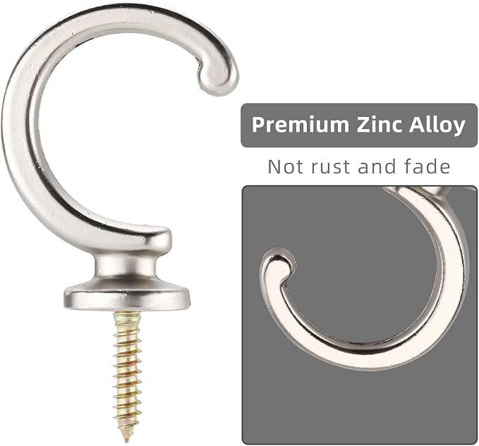 DeSS 2 Pack Curtain Holdbacks Curtain Tiebacks Hooks Wall Mounted Curtain Hooks - Image 2
