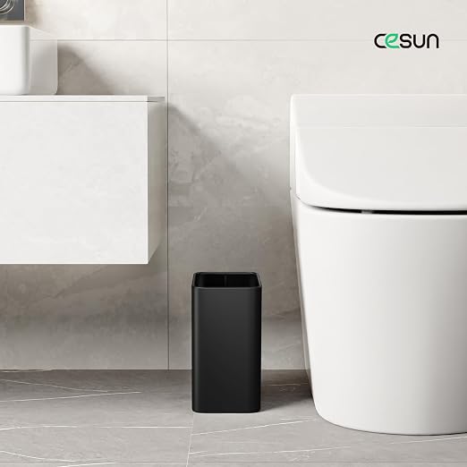 Cesun Small Bathroom Trash Can, 2.1 Gallons, Under Sink Wastebasket, Stainless - Image 2