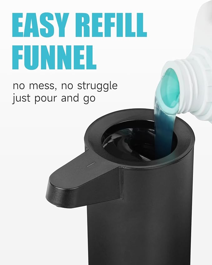 AIKE SensePro Automatic Soap Dispenser 12.8oz Spot Resist Matte Black | Type-C - Image 6