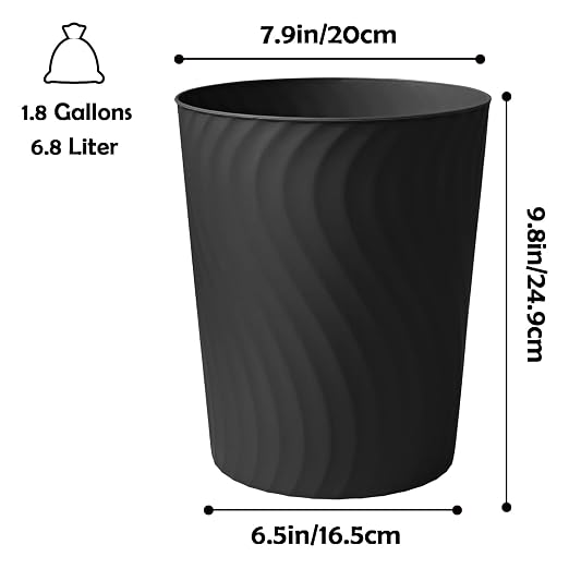 YGJT Small Trash Can, 3 Pack 1.8 Gallons Bathroom Trash Can - Image 6