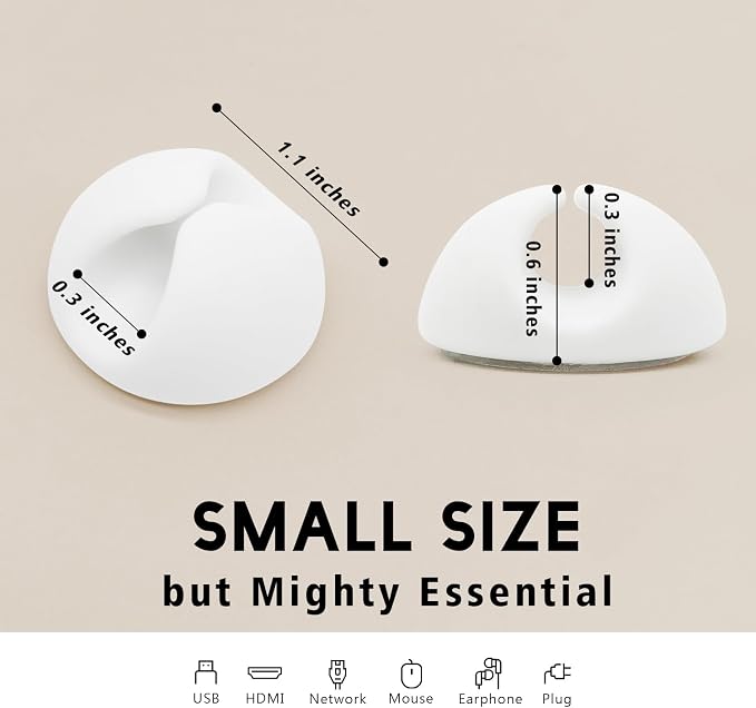 SmiLife Cable Clips, Cord Holder, Wire Holder - Image 2