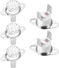 uxcell KSD301 Thermostat 180°C/356°F 10A Normally Closed N.C Adjust Snap Disc Temperature Switch for Microwaves,Oven,Coffee Maker 5pcs,Ceramic Material