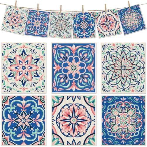 6 Pcs Swedish Paper Cloths for Kitchen, Reusable Paper Towels Washable by Revahope