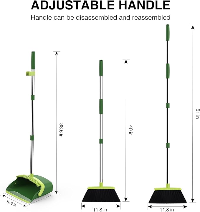 NACENA Broom and Dustpan Set - Image 2