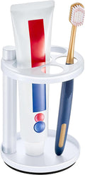 Toothbrush & Toothpaste Holder for Bathroom Countertop, Metal Electric by Josmimic