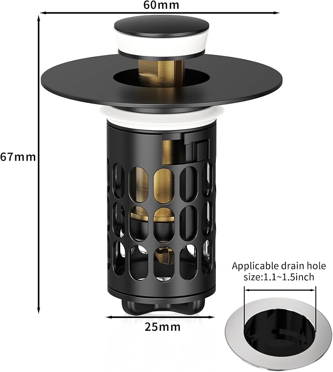 QYHNYJF Upgraded Bathroom Sink Stopper - Image 2
