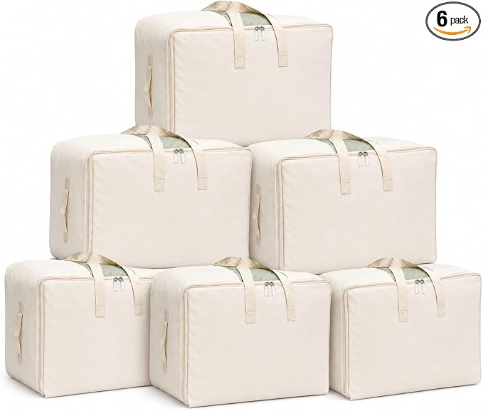 DoYiKe Soft Large Canvas Comforter Storage Bags by DoYiKe