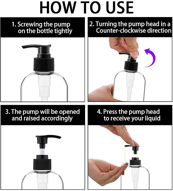 Clear Soap Dispenser with Rust Proof Pump, Waterproof Labels, Plastic Hand Soap - Image 5