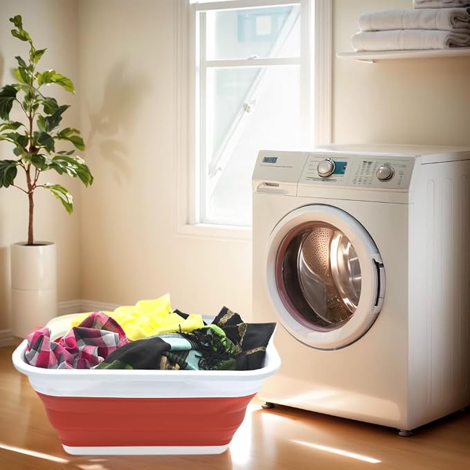 SAMMART 41L Collapsible Plastic Laundry Basket-Foldable Pop Up Storage - Image 2