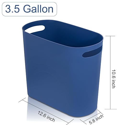 rejomiik Small Bathroom Trash Can, 3.5 Gallon Slim Garbage Can, Office and - Image 6